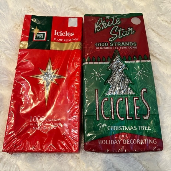 Brite Star Other - NEW Vintage Bright Star Silver Icicles Tinsel Christmas Made in Philadelphia USA